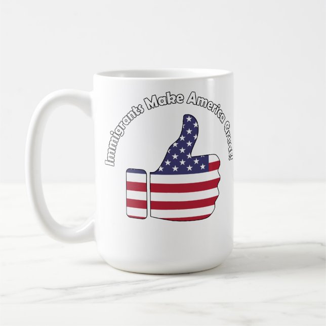 Caneca De Café Imigrantes fazem Excelente na América (Esquerda)