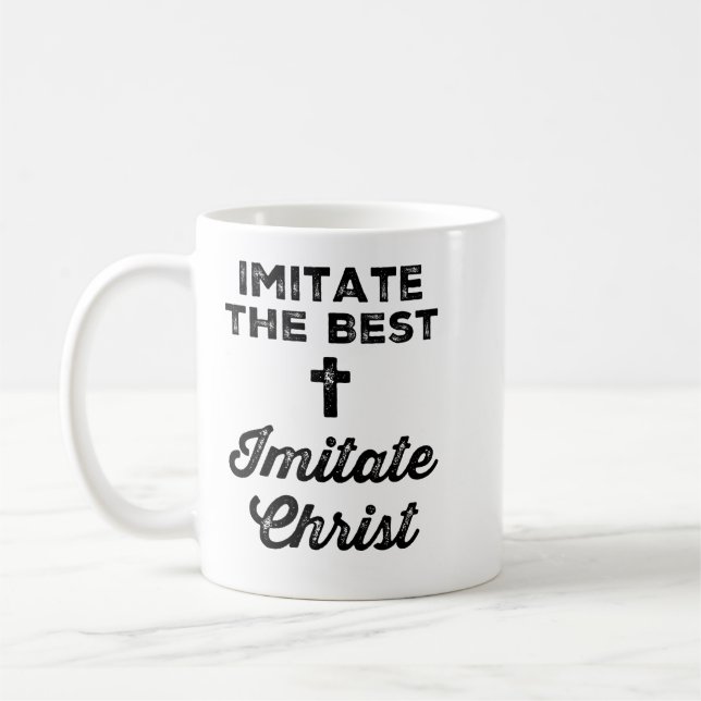 Caneca De Café Imite o melhor; imite o Cristo (Esquerda)