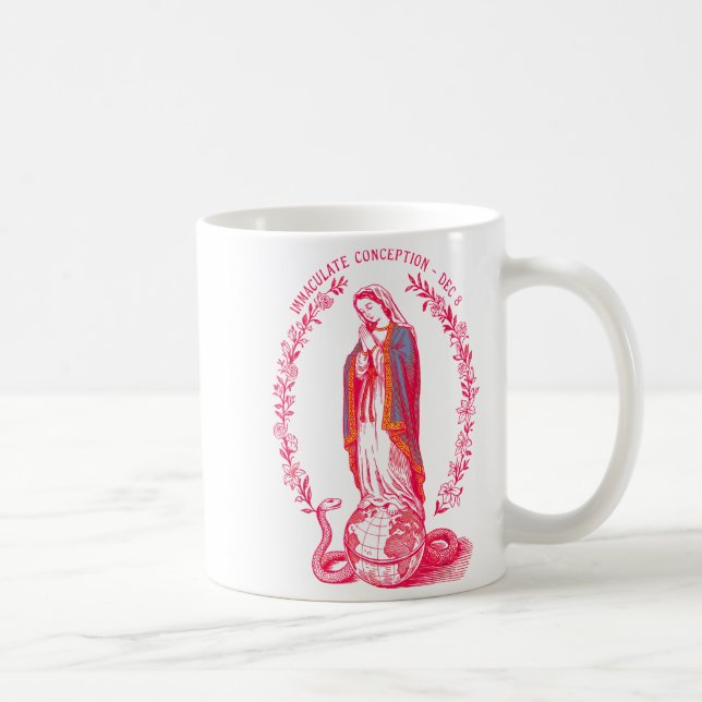 Caneca De Café Immaculate Conception Dec 8 Virgin Mary Catholic D (Direita)