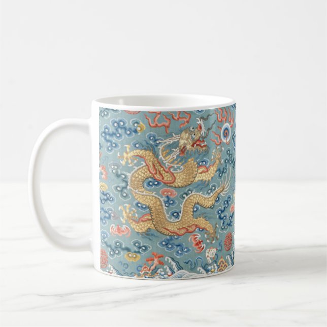 Caneca De Café Imperador Dragão Design Detalhe do século 19 China (Esquerda)