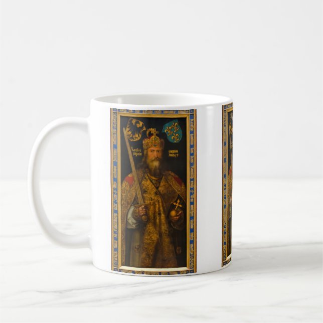 Caneca De Café Império Romano Santo Carlos Magno (Esquerda)