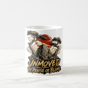 Caneca De Café Imperturbável ao Louvor ou Culpa Dhammapada
