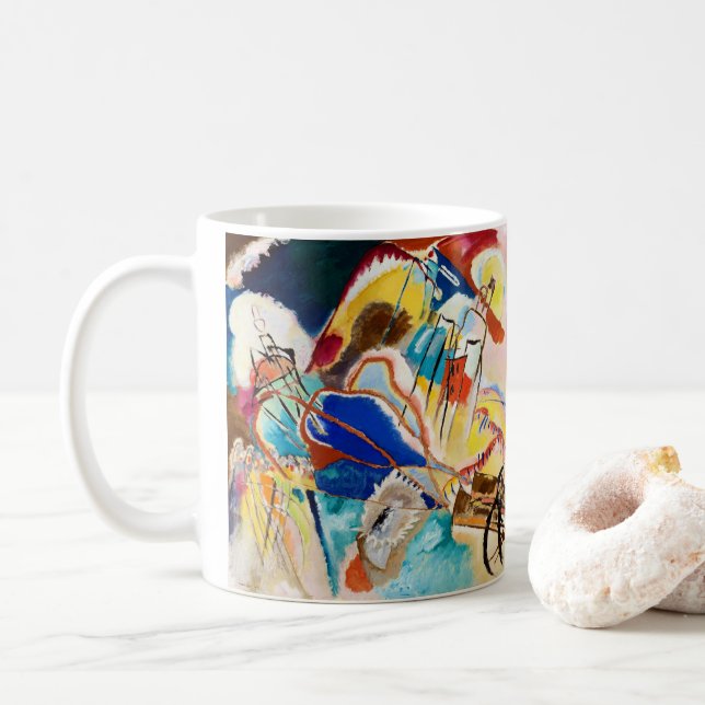 Caneca De Café Implantação 30 (Canhões) por Wassily Kandinsky (Com Donut)