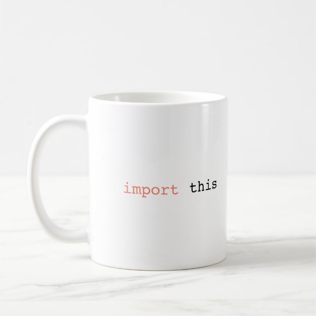 Caneca De Café Importar Este Mug (Esquerda)