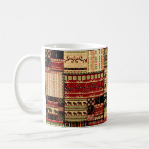 Caneca De Café Impressão africano retrô com elefantes