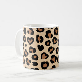 Caneca De Café Impressão Animal, Leopardo Castanho, Manchas de Ch