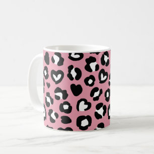 Caneca De Café Impressão Animal, Leopardo Rosa, Manchas de Chita,