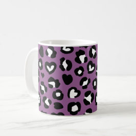 Caneca De Café Impressão Animal, Leopardo Roxo, Manchas de Chita,