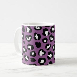 Caneca De Café Impressão Animal, Leopardo Roxo, Manchas de Chita,