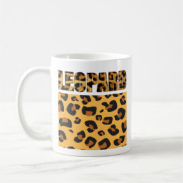 Caneca De Café Impressão animal sobre o felpudo Express® Leopardo