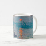 Caneca De Café Impressão Clausto sunrise impressionista<br><div class="desc">Impressão,  Sunrise é uma pintura famosa do impressionista francês Claude Monet pintada em 1872 e mostrada na exposição de impressionistas em Paris em 1874. Sunrise mostra o porto de Le Havre.</div>