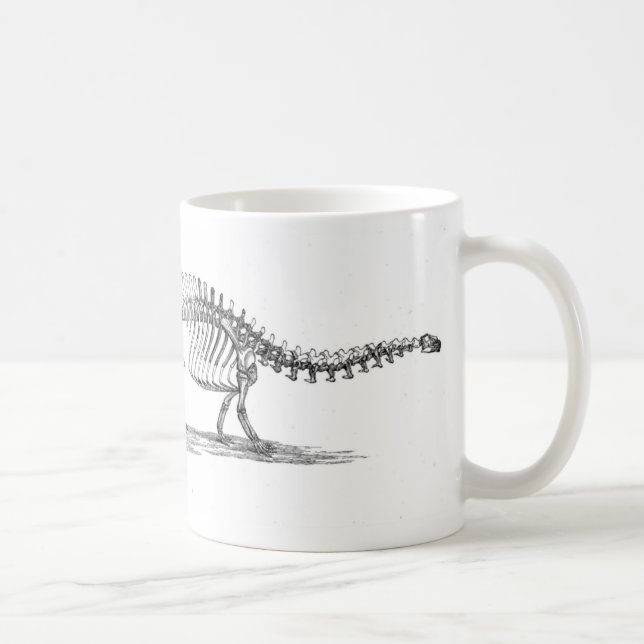 Caneca De Café Impressão da antiguidade do dinossauro do (Direita)