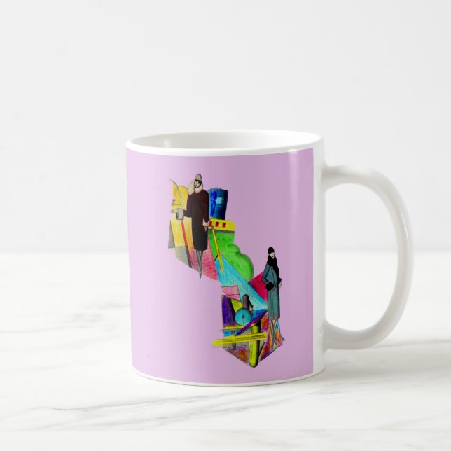 Caneca De Café impressão da arte das mulheres dos anos 30 (Direita)