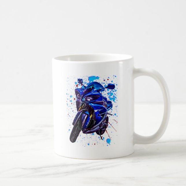 Caneca De Café Impressão da arte de Yamaha YZF R1 (Direita)