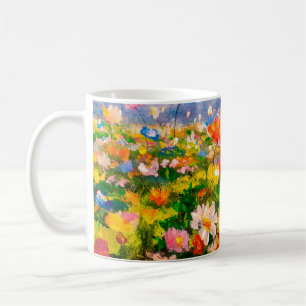 Caneca De Café Impressão da nuvem das pinturas de flores