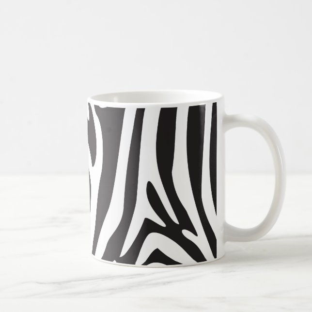 Caneca De Café Impressão da zebra (Direita)