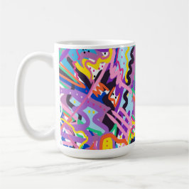 Caneca De Café Impressão de Abstrato de Reprodução de Cores