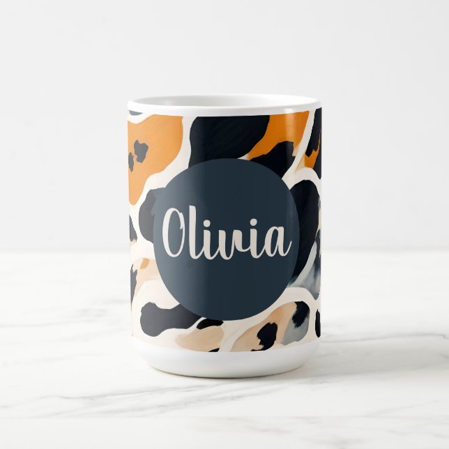 Caneca De Café Impressão de Animal Girafa Personalizada (Centro)