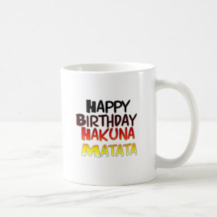 Caneca De Café Impressão de Arte de Aniversário Alemão Hakuna Mat