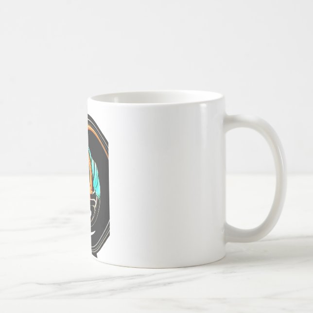 Caneca De Café Impressão de Arte de Padrão Tradicional Africano (Direita)