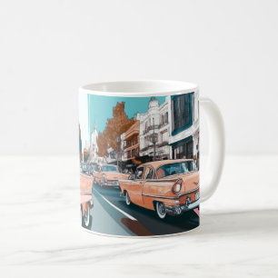 Caneca De Café Impressão de Arte de Parede de Carros Americanos C