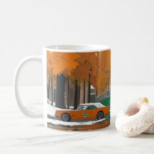 Caneca De Café Impressão de Arte de Parede de Carros Americanos C
