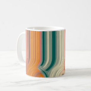 Caneca De Café Impressão de Arte de Parede Formas Geométricas e C