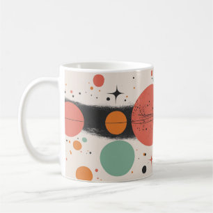 Caneca De Café Impressão de Arte de Parede Formas Geométricas e C