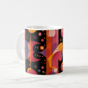 Caneca De Café Impressão de Arte de Parede Formas Geométricas e C