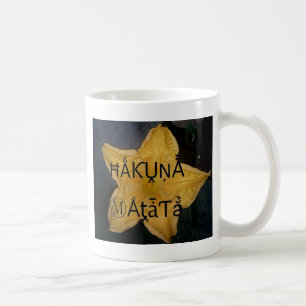 Caneca De Café Impressão de Arte do Ouro Star Hakuna Matata
