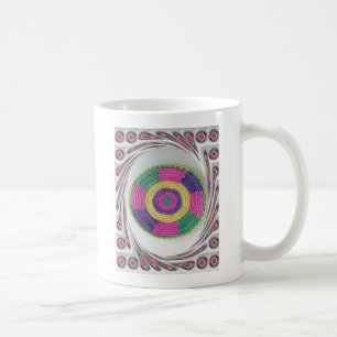 Caneca De Café Impressão de Arte Redemoinho Tecido