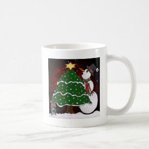Caneca De Café Impressão de Arte Surpresa de Boneco de Neve de Ár