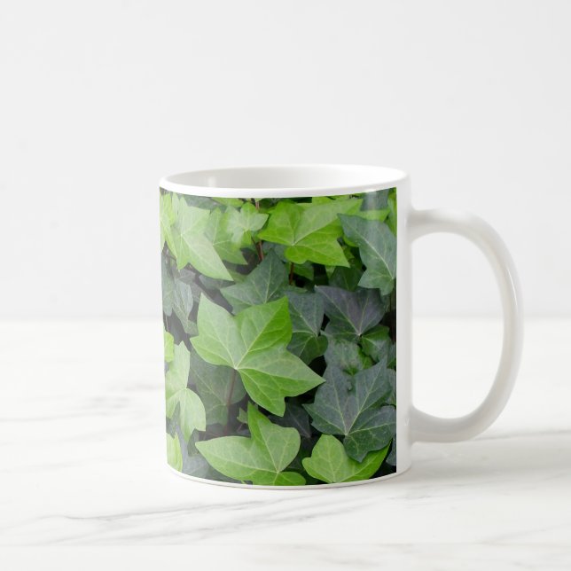 Caneca De Café Impressão de Botânica de Ivy Verde (Direita)