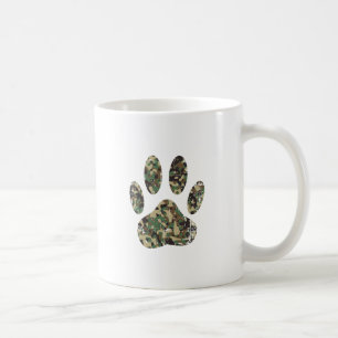 Caneca De Café Impressão de Cachorro de Camo Distante