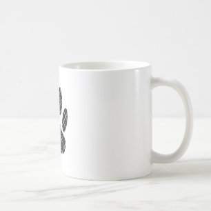 Caneca De Café Impressão de Canais de Carneiro Preto E Branco