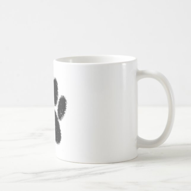 Caneca De Café Impressão De Canas De Cães Sólidas E Afastadas (Direita)