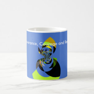 Caneca De Café Impressão de Design de arte por vetor de mulher af