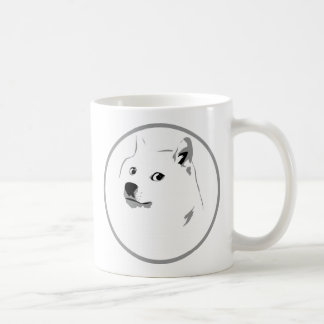 Caneca De Café Impressão de dogecoina minimalista