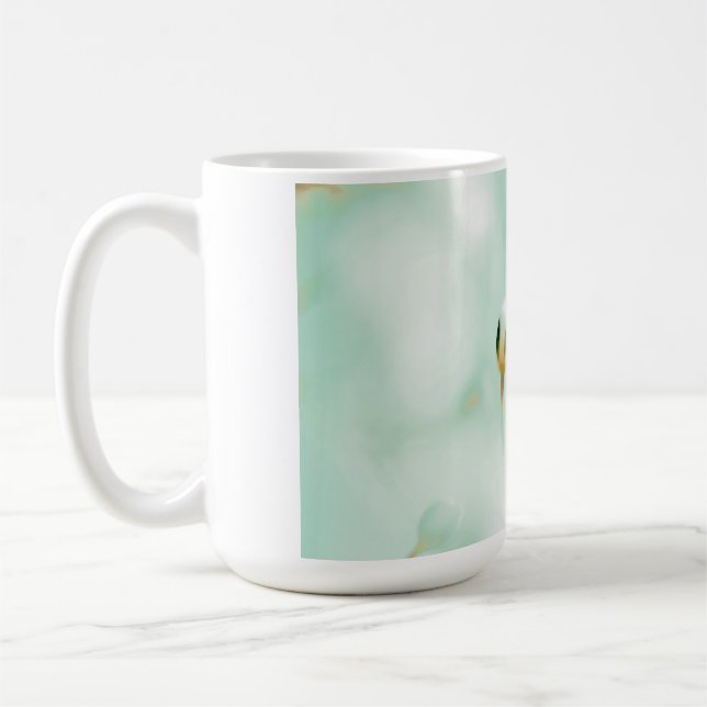 Caneca De Café Impressão de Flor Elegante (Esquerda)