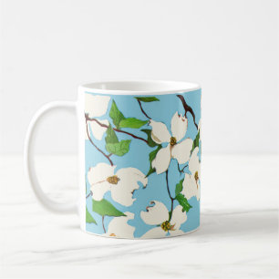 Caneca De Café impressão de flores de madeira