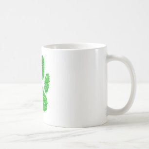 Caneca De Café Impressão de Folhagem Verde