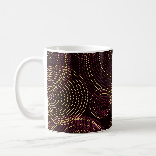 Caneca De Café Impressão de geometria Dourada luxuosa (Esquerda)