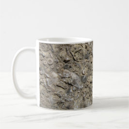 Caneca De Café Impressão de Limestone de Hash Fóssil