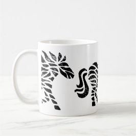 Caneca De Café Impressão de madeira abstrato