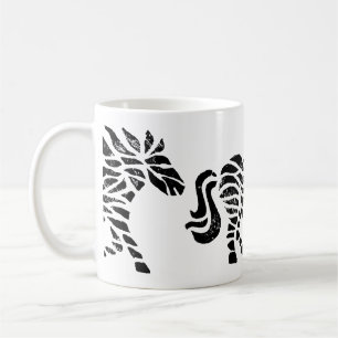 Caneca De Café Impressão de madeira abstrato