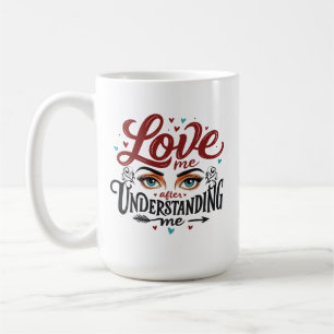 Caneca De Café Impressão de Mensagem de Amor por Olhos Expressos