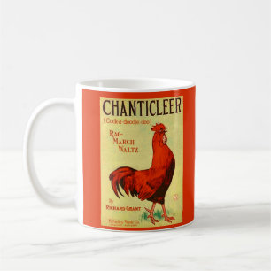 Caneca De Café impressão de música Chanticleer sheet 1910