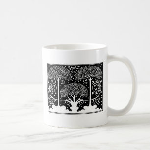 Caneca De Café Impressão de padrão de árvore Art Nouveau de Aubre