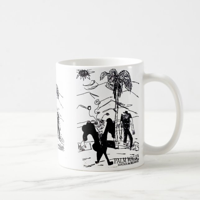 Caneca De Café impressão de palma (Direita)