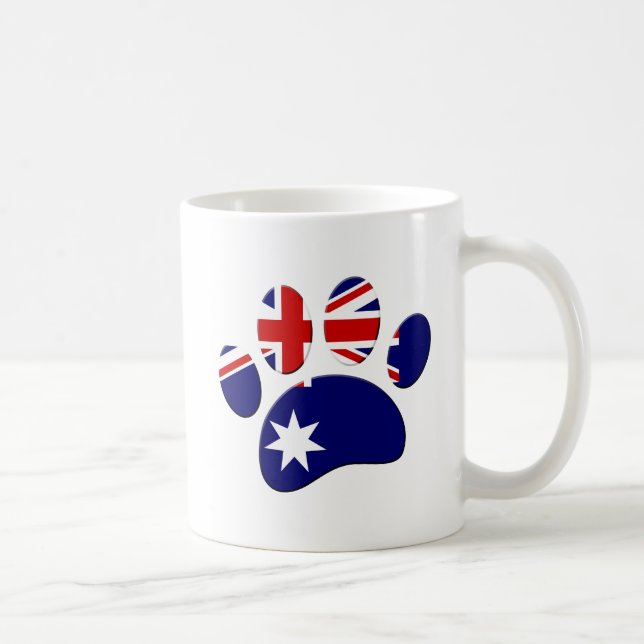 Caneca De Café Impressão de Pata de Cachorro na Austrália (Direita)